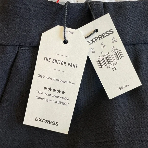 Express Black Straight Super High Rise Editor Pants - Picture 3 of 3